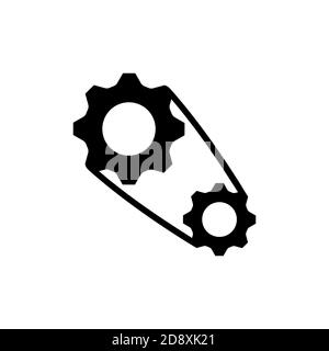 Settings icon. Black gears. Update system. Vector EPS 10. Isolated on white background Stock Vector