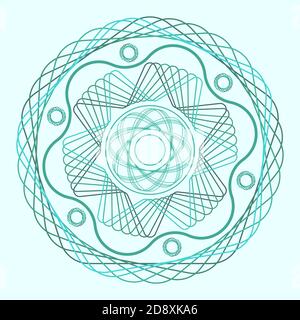 Green abstract rosette. Premium vector Stock Vector