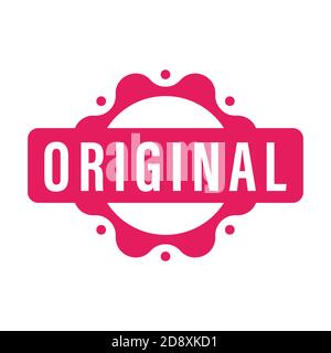 Red Original grunge stamp. Premium vector Stock Vector