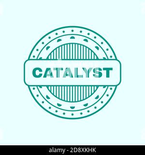 green catalyst rubber stamp. vector Stock Vector