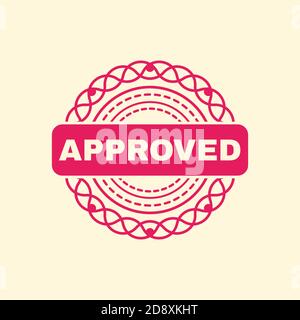 red grunge stamp, approved. vector Stock Vector