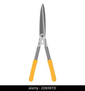 Gardening scissors isolated on white background. Gardening tool. Vector illustration in cartoon style for your design. Stock Vector