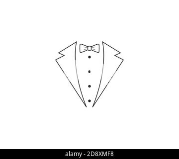 Bow tie, dress code icon. Vector illustration. Stock Vector