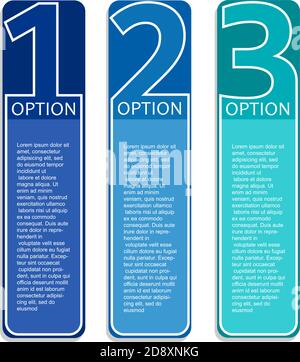 Vector faq labels, three options Stock Vector