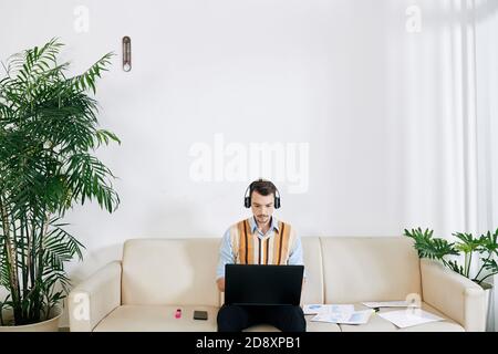 Businessman working from home Stock Photo