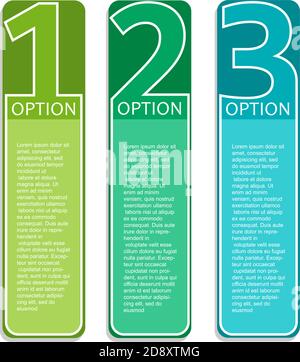 Vector faq labels, three options Stock Vector