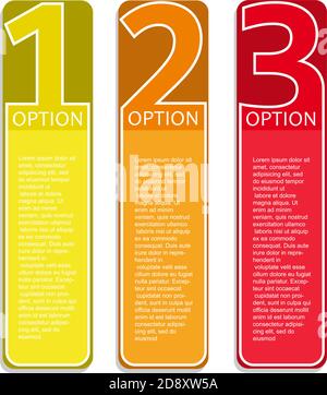 Vector faq labels, three options Stock Vector
