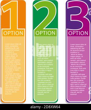 Vector faq labels, three options Stock Vector