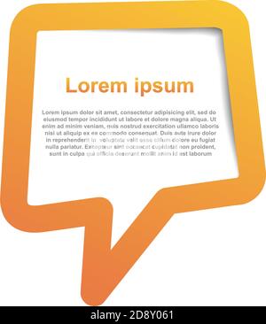 Vector cover speech in orange Stock Vector
