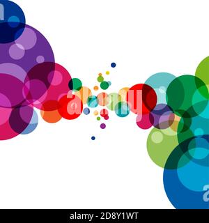 Colored splashes in abstract shape Stock Vector