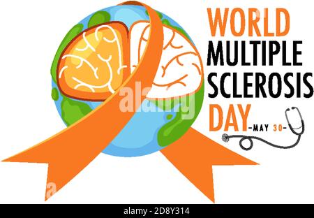 World Multiple Sclerosis Day logo or banner illustration Stock Vector