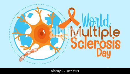 World Multiple Sclerosis Day logo or banner illustration Stock Vector