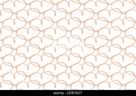 vector line pattern of hand-drawn red hearts Stock Vector