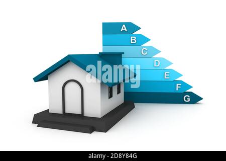 Housing energy efficiency rating certification system Stock Photo
