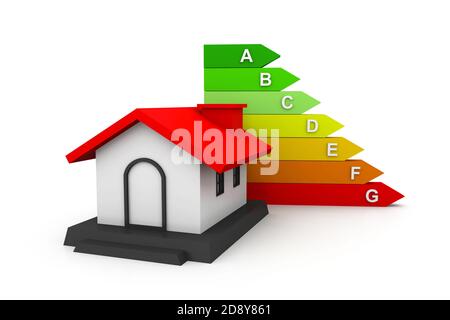 Housing energy efficiency rating certification system Stock Photo