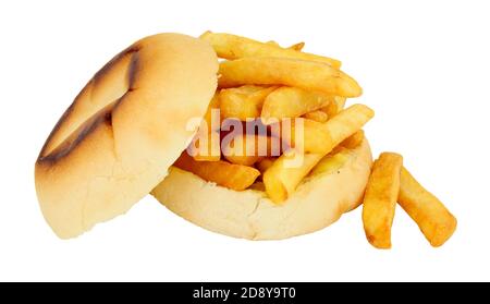 Oven bottom chip sandwich isolated on a white background Stock Photo