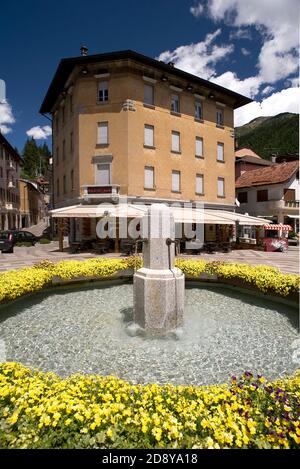 Ponte di Legno (Bs), Italy, the September 28 Square,center of the city Stock Photo