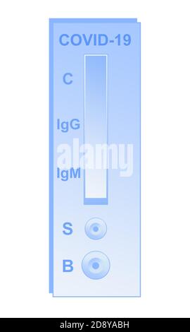 Test Covid 19 isolated against white background Stock Photo