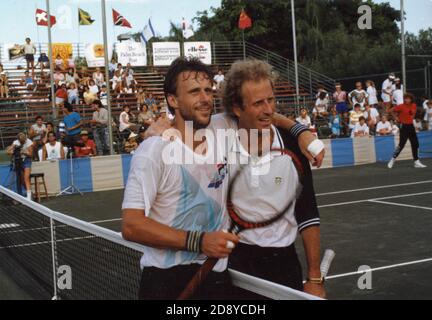 Photo Tennis 1981 Bjorn Borg Réagit Face à Vitas Gerulaitis – USA – Collection