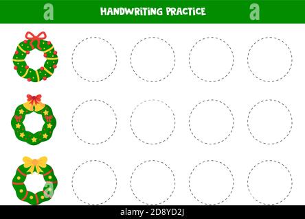 Tracing pattern loop lines worksheet for kindergarten, preschool and  Montessori school kids to improve handwriting practice activities Stock  Photo - Alamy