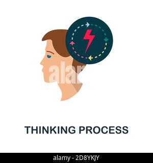Thinking Process icon. Simple element from creativity collection. Creative Thinking Process icon for web design, templates, infographics and more Stock Vector
