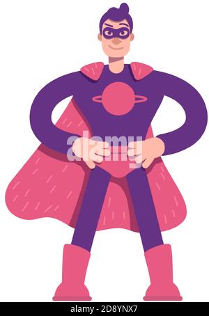 Superhero flat color vector character Stock Vector