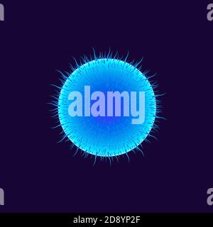 Virus cell realistic vector illustration Stock Vector