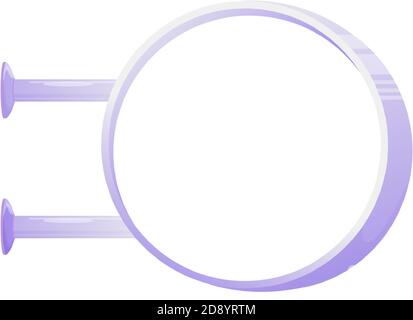 Modern circle vector advert board sign illustration Stock Vector