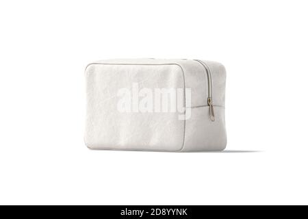 Blank White Cosmetic Bag Lipstick Tube And Nail Polish Mockup