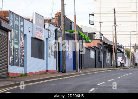 Rear of nightclubs in Lucy Road, Southend on Sea, Essex, UK, adjacent to Seaway Car Park, due for redevelopment Stock Photo