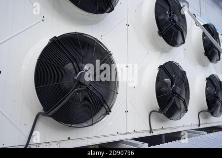 Outdoor unit of air conditioning and cooling system Stock Photo
