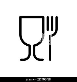 Food grade plastic icon isolated on white Stock Vector