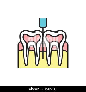Dental anesthesia color line icon. Pictogram for web page, mobile app, promo. Stock Vector