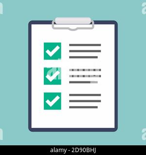 Check List Sign Flat Icon Collection Set Illustration Stock Photo - Alamy