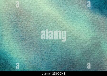 Abstract art background light blue and turquoise colors. Watercolor painting on canvas with soft cyan gradient. Fragment of artwork on paper with aqua Stock Photo