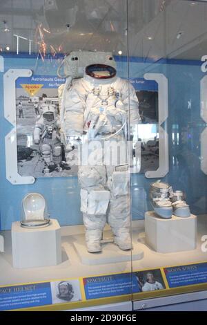 apollo lunar rover vehicle exhibit in the kennedy space center florida usa Stock Photo