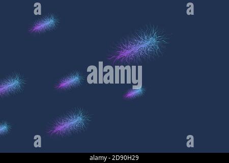 Big Genomic Data Visualization. DNA helix, DNA strand, DNA Test. Molecule or atom, neurons. Abstract structure for Science or medical background Stock Photo