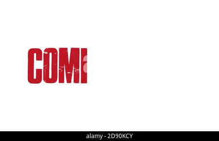 Coming soon grunge rubber stamp on white, vector illustration Stock Vector