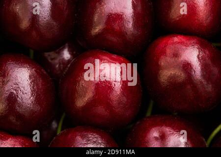 cherry ripe sweet viburnum cherry background Stock Photo