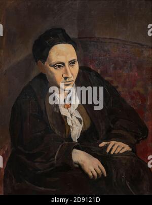 Gertrude Stein, Pablo Picasso, 1905-1906, Metropolitan Museum of Art, Manhattan, New York City, USA, North America Stock Photo