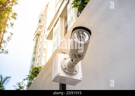 security camera outdoor building Stock Photo