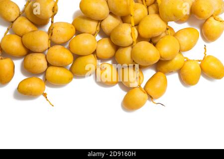 fresh date palm isolated on white Stock Photo