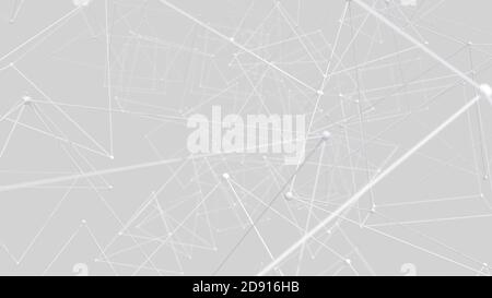 Abstract background. Futuristic style card. Background for business presentations. Molecular structure. Lines, point, planes in 3d space. Cybernetic Stock Photo