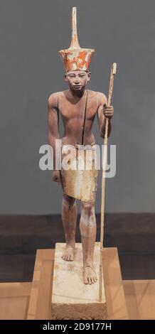 Funerary Guardian Figure with Royal Attributes, Dynasty 12, Metropolitan Museum of Art, Manhattan, New York City, USA, North America Stock Photo