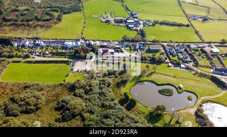 Aerial view of  Rosebush Slate quarry Stock Photo