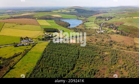 Aerial view of  Rosebush Slate quarry Stock Photo