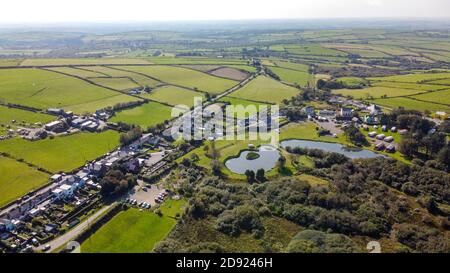 Aerial view of  Rosebush Slate quarry Stock Photo