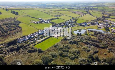 Aerial view of  Rosebush Slate quarry Stock Photo