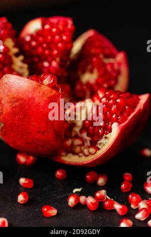 ripe pomegranate with large grains Stock Photo