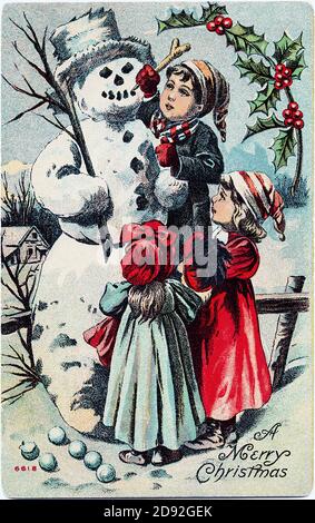 Christmas in a vintage and old way Stock Photo